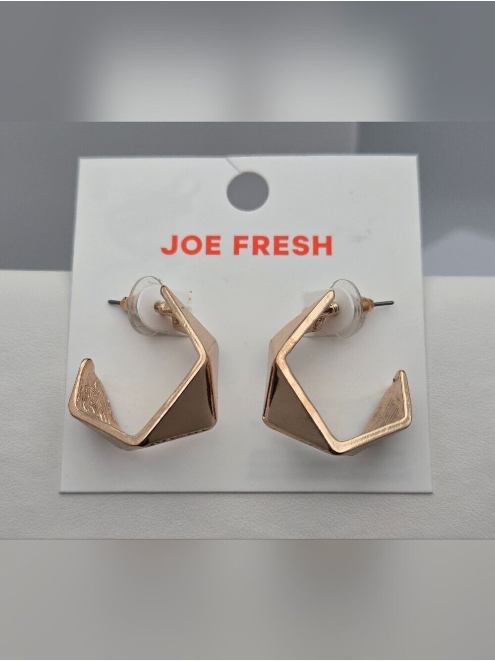 ✨2/$10✨ Gold Geometric Pentagon Hoop Earrings Chunky 1" New Joe Fresh
